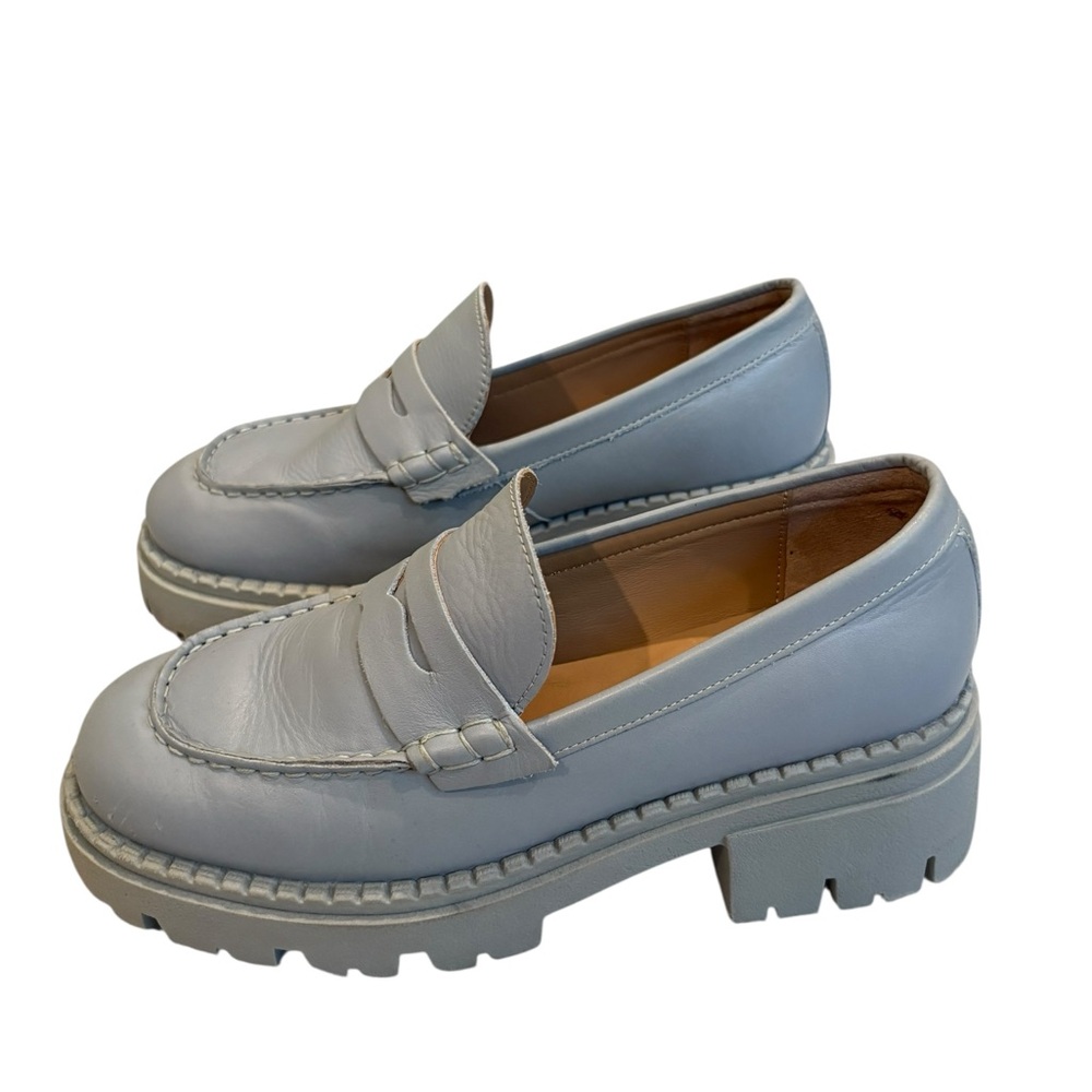 Free People Lyra Lug Sole Loafer in Dusty Blue, Sz EU 38 - Picture 8 of 16
